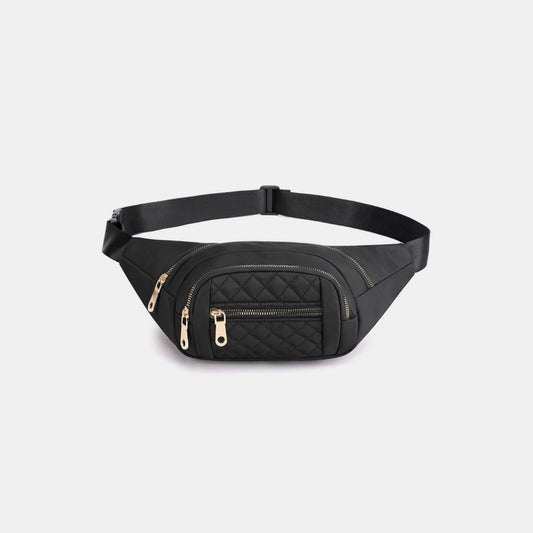 Bag-Zenana Quilted Multi Pocket Waist Belt