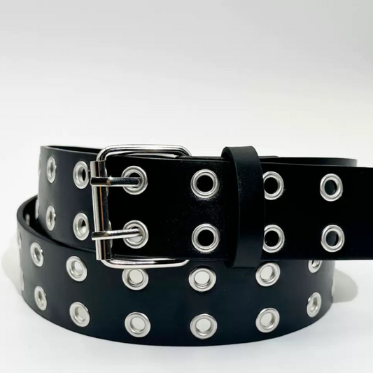 Belt-Double Row Buckle-Black