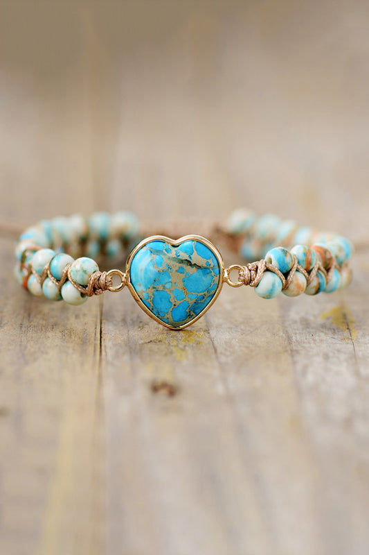 *PRESALE-Bracelet-Handmade Heart Shape Natural Stone