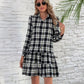 *PRESALE-Jacket Dress-Ruffle Plaid Long Sleeve