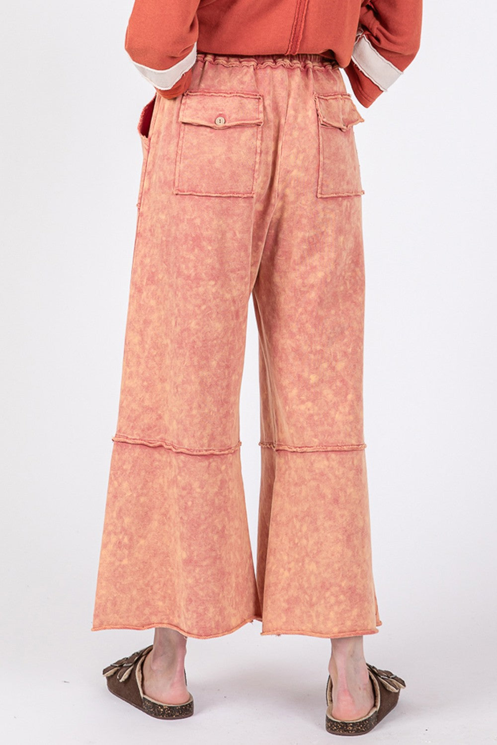 Bottoms-SAGE + FIG Mineral Washed Terry Wide Leg