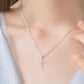 Necklace-925 Sterling Silver Moissanite Cross Pendant