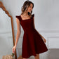 Dress-Beach Ruffle Sleeve