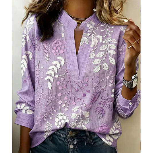 Blouse-Linen Style Pullover-5 Colors-S-5XL