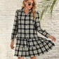 *PRESALE-Jacket Dress-Ruffle Plaid Long Sleeve