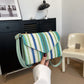 Bag-Straw Color Striped Shoulder-3 Options