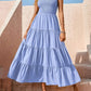 Dress-Simone Tiered Smocked Round Neck