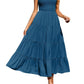 Dress-Simone Tiered Smocked Round Neck