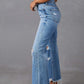 *PRESALE-Jeans Distressed Raw Hem with Pockets