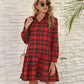 *PRESALE-Jacket Dress-Ruffle Plaid Long Sleeve