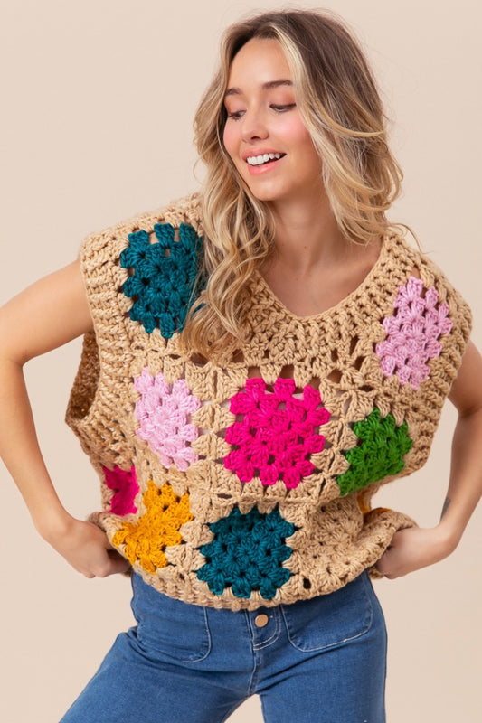 Sweater-Granny Crochet Square