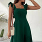 Dress-Beach Ruffle Sleeve