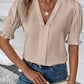 Blouse-Notched Short Sleeve-7 Colors