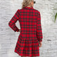 *PRESALE-Jacket Dress-Ruffle Plaid Long Sleeve